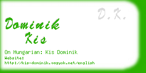 dominik kis business card